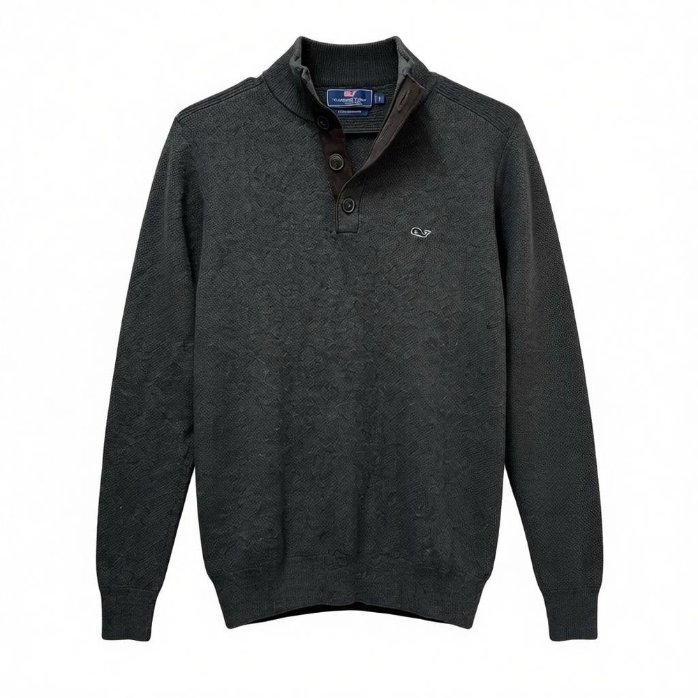 Vineyard vines M Wool/Cashmere grey sweater Henley